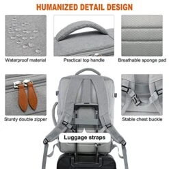 LOVEVOOK Carry On Backpack, 40L Travel Backpack For Women Men Airline Approved, Expandable Large Suitcase Backpacks With 4 Packing Cubes, Aer Travel Pack 3, Water Resistant Weekender Bag -Vera Bradley Shop 519 Syy1OuL