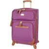 Steve Madden Designer Luggage Collection - Expandable 24 Inch Softside Bag - Durable Mid-sized Lightweight Checked Suitcase With 4-Rolling Spinner Wheels (Global Purple) -Vera Bradley Shop 519rKPO0NdL