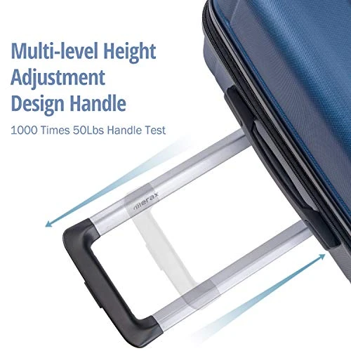 Merax Luggage Set With TSA Lock, All Expandable 3 Piece Hardshell Lightweight Suitcase Set 20inch 24inch 28inch (Blue) 4 Merax Luggage Set With TSA Lock, All Expandable 3 Piece Hardshell Lightweight Suitcase Set 20inch 24inch 28inch (Blue) - Image 2