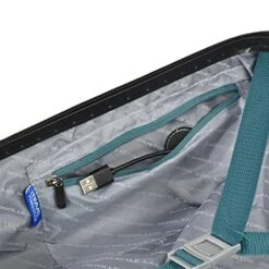 U.S. Traveler Boren Polycarbonate Hardside Rugged Travel Suitcase Luggage With 8 Spinner Wheels, Aluminum Handle, Teal, Carry-on 22-Inch, USB Port 16 U.S. Traveler Boren Polycarbonate Hardside Rugged Travel Suitcase Luggage With 8 Spinner Wheels, Aluminum Handle, Teal, Carry-on 22-Inch, USB Port -Vera Bradley Shop 51A6o JPwaS