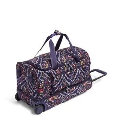 Vera Bradley Women's Duffle Luggage Lighten Up Foldable Duffel Rolling Suitcase, Foxwood Meadow, One Size -Vera Bradley Shop 51B7sLrV8nL