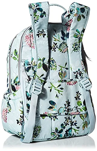 Vera Bradley Performance Twill Campus Backpack, Seawater Blooms 9 Vera Bradley Performance Twill Campus Backpack, Seawater Blooms - Image 7
