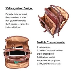 Banuce Small Vintage Full Grain Italian Leather Messenger Bag For Men Tote Satchels Crossbody Bag -Vera Bradley Shop 51B9zE74C3L