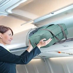 Wandf Foldable Travel Duffel Bag Luggage Sports Gym Water Resistant Nylon (E-Denim Green With Strap) -Vera Bradley Shop 51Bw5P3JwXL