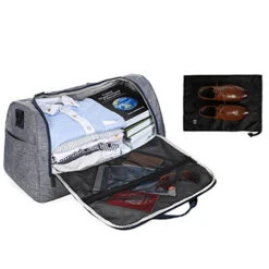 BAGSMART Travel Duffel Bag Large Weekender Bag Carry-on Luggage With Shoe Bag 40L, Grey -Vera Bradley Shop 51C7OvJYx6L