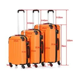 SSLine 3 Piece Luggage Sets Hardshell Spinner Luggages Swivel Wheels Suitcase Portable Rolling Trolley Case - 20" 24" 28" Spinner Suitcases Orange 14 SSLine 3 Piece Luggage Sets Hardshell Spinner Luggages Swivel Wheels Suitcase Portable Rolling Trolley Case - 20" 24" 28" Spinner Suitcases Orange -Vera Bradley Shop 51CzMzS5gWL