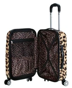 Rockland Safari Hardside Spinner Wheel Luggage, Leopard, Carry-On 20-Inch -Vera Bradley Shop 51DABDj 9L