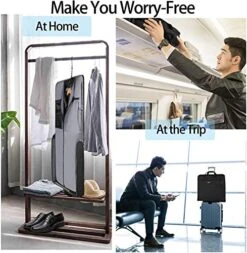 Garment Bags For Travel, Carry On Garment Bag For Business Trips With Shoulder Strap, Mancro Waterproof Foldable Luggage Hanging Suit Bags Gift For Men Women, 2 In 1 Suitcase For Coats, Suits (Black) 9 Garment Bags For Travel, Carry On Garment Bag For Business Trips With Shoulder Strap, Mancro Waterproof Foldable Luggage Hanging Suit Bags Gift For Men Women, 2 In 1 Suitcase For Coats, Suits (Black) -Vera Bradley Shop 51DB6DqSE L