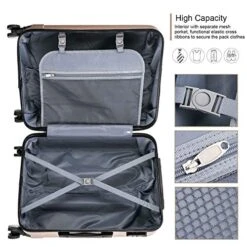 4 Pieces Travel Luggage Sets, Hardside Lightweight ABS Luggage Suitcase, 360° Spinner Wheels Travel Set Bag, Durable Trolley Suitcase 16" 20" 24" 28", 4 Pcs (Color Champagne Gold) 14 4 Pieces Travel Luggage Sets, Hardside Lightweight ABS Luggage Suitcase, 360° Spinner Wheels Travel Set Bag, Durable Trolley Suitcase 16" 20" 24" 28", 4 Pcs (Color Champagne Gold) -Vera Bradley Shop 51DVEH6gGzL