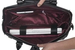 JKM And Company THE BARRINGTON Black Python & Alligator Compatible With Computer IPad, Laptop Tablet Rolling Tote Bag Briefcase Carryall Bag -Vera Bradley Shop 51DgDGnoV8L