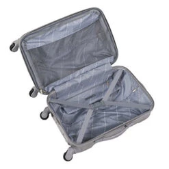 Travelers Club Polaris Hardside Metallic Spinner Luggage, Silver, Carry-On 20-Inch -Vera Bradley Shop 51Du0PU13rL