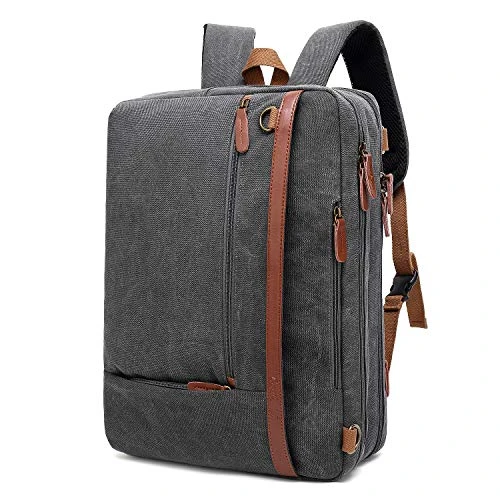 CoolBELL Convertible Backpack Shoulder Bag Messenger Bag Laptop Case Business Briefcase Leisure Handbag Multi-Functional Travel Rucksack Fits 17.3 Inch Laptop For Men/Women (Canvas Dark Grey) 3 CoolBELL Convertible Backpack Shoulder Bag Messenger Bag Laptop Case Business Briefcase Leisure Handbag Multi-Functional Travel Rucksack Fits 17.3 Inch Laptop For Men/Women (Canvas Dark Grey)