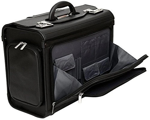 Wheeled Pilot Case Rolling 17.3" Laptop Roller Bag Briefcase Hand Luggage Flight Cabin 9 Wheeled Pilot Case Rolling 17.3" Laptop Roller Bag Briefcase Hand Luggage Flight Cabin - Image 7