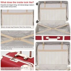 NZBZ Vintage Luggage Sets Of 4 Pieces, Carry On Cute Suitcase With Rolling Spinner Wheels TSA Lock Luggage 14"+20"+24"+28" (Cherry Red) -Vera Bradley Shop 51EKaecDpbS 23c523e2 7a6b 4aec 800b 23e7222da42c