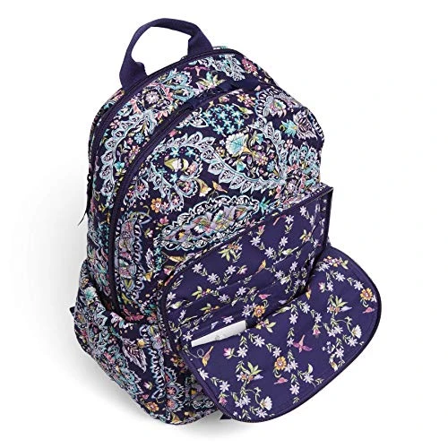 Vera Bradley Women's Signature Cotton Campus Backpack, French Paisley, One Size 7 Vera Bradley Women's Signature Cotton Campus Backpack, French Paisley, One Size - Image 5