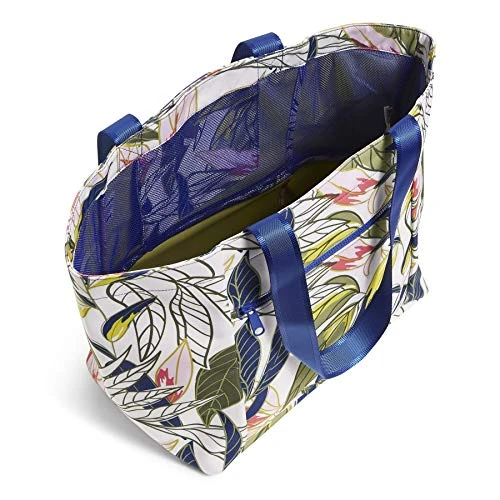 Vera Bradley Recycled Lighten Up Reactive Drawstring Family Tote Bag, Rain Forest Leaves 4 Vera Bradley Recycled Lighten Up Reactive Drawstring Family Tote Bag, Rain Forest Leaves - Image 2