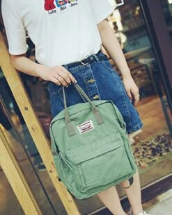 LuckyZ Womens Casual Style Lightweight Canvas Backpack School Bag Travel Daypack Medium Handbag -Vera Bradley Shop 51EtmTcGIJL