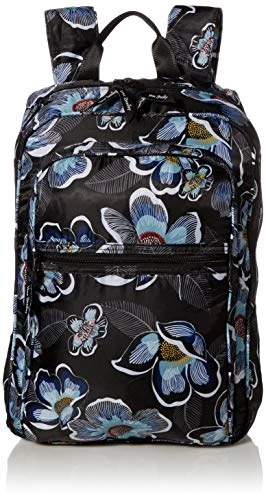 Vera Bradley Packable Backpack, Blooms Shower Black 3 Vera Bradley Packable Backpack, Blooms Shower Black