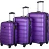 Expandable 3 Piece Luggage Sets Hardside Durable Suitcase With Spinner Wheels TSA Lock, 3 Pcs Carry On Case Travel Home Outdoor School Lightweight Trolley Case ( 20" 24" 28" Purple) -Vera Bradley Shop 51EwbzhECsS