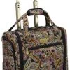 London Fog Cranford 15" Under The Seat Bag, Black Gold Plum Paisley -Vera Bradley Shop 51FiGXcSbOL