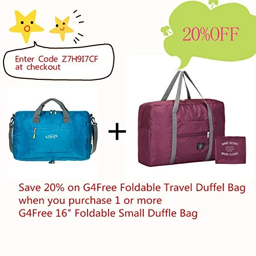 G4Free Lightweight Foldable Travel Duffel Bag Carry-on Luggage Airlines Trip Tote Bag Accessories 10 G4Free Lightweight Foldable Travel Duffel Bag Carry-on Luggage Airlines Trip Tote Bag Accessories - Image 8
