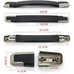 Luggage Handle Pull 2PCS 225mm Install Distance Black Rubber Luggage Case Handle Grip For Suitcase Box Luggage Case -Vera Bradley Shop 51G1UeUBPJL