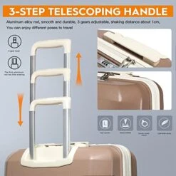 Joyway 20" Carry-On Suitcases & 14" Cosmetic Bag & 7" Small Bag, Lightweight Polypropylene Carrying Case With TSA Lock, Rigid Luggage With Swivel Wheels (Chocolate Color, 20in Carry-On) 11 Joyway 20" Carry-On Suitcases & 14" Cosmetic Bag & 7" Small Bag, Lightweight Polypropylene Carrying Case With TSA Lock, Rigid Luggage With Swivel Wheels (Chocolate Color, 20in Carry-On) -Vera Bradley Shop 51G7nNedyzL