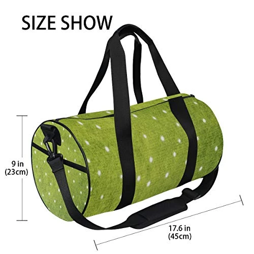 Duffel Bag Green White Pattern Women Garment Gym Tote Bag Best Sports Bag For Boys 7 Duffel Bag Green White Pattern Women Garment Gym Tote Bag Best Sports Bag For Boys - Image 5