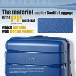 COOLIFE Luggage Expandable(only 28”) Suitcase 3 Piece Set PP Material With TSA Lock Spinner Carry On Hard- Side 20in24in28in (lake Blue, 3 Piece Set) 16 COOLIFE Luggage Expandable(only 28”) Suitcase 3 Piece Set PP Material With TSA Lock Spinner Carry On Hard- Side 20in24in28in (lake Blue, 3 Piece Set) -Vera Bradley Shop 51GOQstSBwL