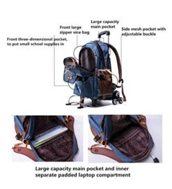 C-Xka Nylon Rolling Backpack Carry-On Luggage Travel Duffel Bag Wheeled Book Bag Detachable Dual 12 C-Xka Nylon Rolling Backpack Carry-On Luggage Travel Duffel Bag Wheeled Book Bag Detachable Dual -Vera Bradley Shop 51GRBoqkjXL