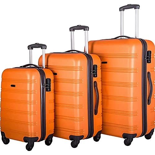Expandable 3 Piece Luggage Sets Hardside Durable Suitcase With Spinner Wheels TSA Lock, 3 Pcs Carry On Case Travel Home Outdoor School Lightweight Trolley Case ( 20" 24" 28" Orange) 3 Expandable 3 Piece Luggage Sets Hardside Durable Suitcase With Spinner Wheels TSA Lock, 3 Pcs Carry On Case Travel Home Outdoor School Lightweight Trolley Case ( 20" 24" 28" Orange)