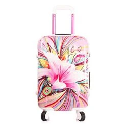 AO WEI LA OW Tourist Luggage Carry On Luggage With Spinner Wheels Rolling Suitcase For Women And Girls, Ascending Gardens Flowers (Pink ,20 Inch) 16 AO WEI LA OW Tourist Luggage Carry On Luggage With Spinner Wheels Rolling Suitcase For Women And Girls, Ascending Gardens Flowers (Pink ,20 Inch) -Vera Bradley Shop 51GRGZq8hPL
