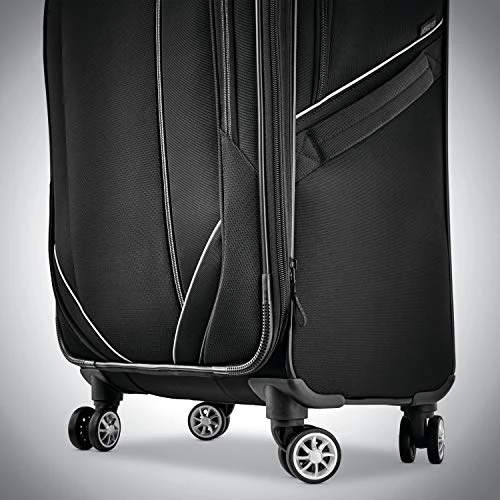 American Tourister Zoom Turbo Softside Expandable Spinner Wheel Luggage, Black, Checked-Large 28-Inch 7 American Tourister Zoom Turbo Softside Expandable Spinner Wheel Luggage, Black, Checked-Large 28-Inch - Image 5