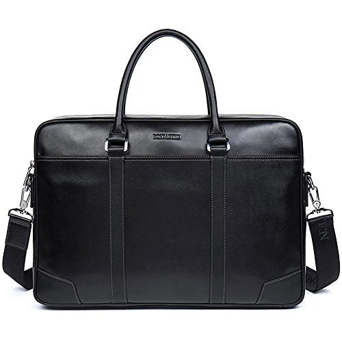 Bostanten Leather Briefcase Messenger Business Bags Laptop Handbag Black 3 Bostanten Leather Briefcase Messenger Business Bags Laptop Handbag Black