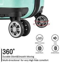 JOYWAY JOYWAY 3 Pcs Luggage Set Hardside Lightweight Spinner Suitcase With TSA Lock (green) -Vera Bradley Shop 51IFdmVfIYS