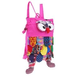 Baoblaze Big Owl Backpacks Bags Patchwork Cotton Big Eyes Purses Handmade Handbag - Pink, As -Vera Bradley Shop 51IKisUOZDL