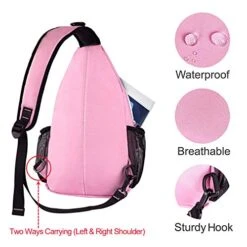 MOSISO Sling Backpack, Multipurpose Crossbody Shoulder Bag Travel Hiking Daypack, Light Pink -Vera Bradley Shop 51I BoEW0ML