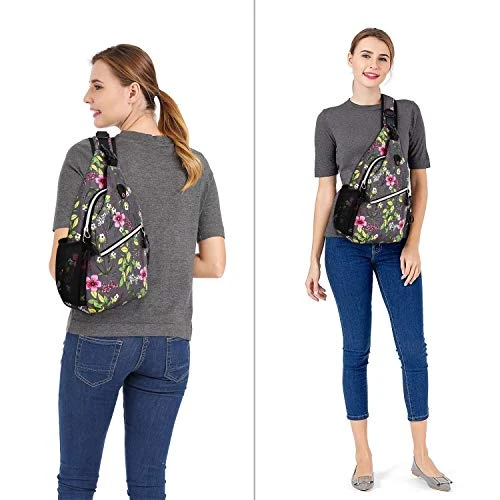 MOSISO Sling Backpack,Travel Hiking Daypack Periwinkle Crossbody Shoulder Bag, Gray 5 MOSISO Sling Backpack,Travel Hiking Daypack Periwinkle Crossbody Shoulder Bag, Gray - Image 3