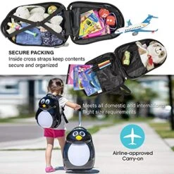 Kiddietotes Kids Carry-on Upright Luggage Suitcase And Backpack Set - Smooth Rolling Wheels - Penguin -Vera Bradley Shop 51Iv0pLNY1L
