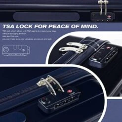 Coolife Luggage Suitcase 3 Piece Set Expandable (only 28”) ABS+PC Spinner Suitcase With TSA Lock Carry On 20 In 24in 28in (sakura Pink) -Vera Bradley Shop 51JmsaENeqL