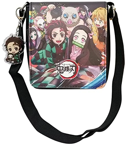 Anime Nezuko Cosplay Messenger Bags & Purse Set Shinobu Shoulder Bags GIft For Anime Fans 3 Anime Nezuko Cosplay Messenger Bags & Purse Set Shinobu Shoulder Bags GIft For Anime Fans