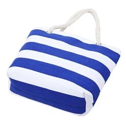 ABage Women's Striped Beach Tote Canvas Travel Handbag Purse Shopper Shoulder Bag, Blue 10 ABage Women's Striped Beach Tote Canvas Travel Handbag Purse Shopper Shoulder Bag, Blue -Vera Bradley Shop 51K7lHftZQL
