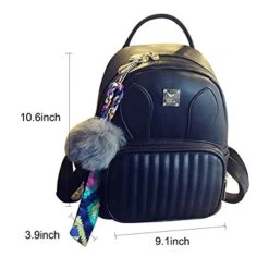 ABage Women's Leather Backpack Purse College Travel Casual Daypack Handbag, Black -Vera Bradley Shop 51KBrIA0OdL