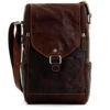 Jack Georges [Personalized Initials Embossing] Voyager Leather Crossbody Messenger Bag & Wine Bag In Brown