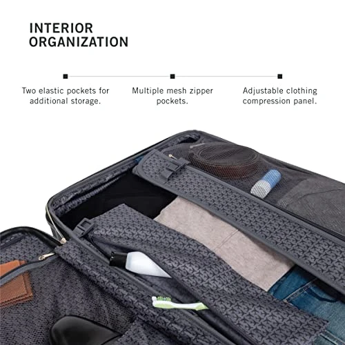 Kenneth Cole Reaction Women's Madison Square Hardside Chevron Expandable Luggage, Emerald, 20-Inch Carry On 6 Kenneth Cole Reaction Women's Madison Square Hardside Chevron Expandable Luggage, Emerald, 20-Inch Carry On - Image 4