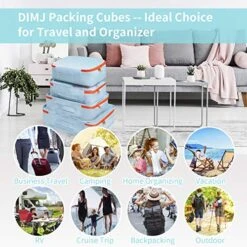 DIMJ 11 Set Packing Cubes, Travel Luggage Packing Organizers Lightweight Travel Cloth Storage Bag With Bra Underwear Cube Cosmetics Bag And Shoe Pouch -Vera Bradley Shop 51LCWn4uiNL