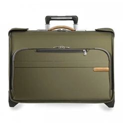 Briggs & Riley Baseline Carry-On Wheeled Garment Bag, Olive, Small