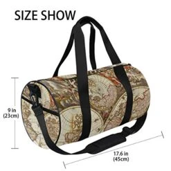 OuLian Duffel Bag Vintage Map Wallpapers - Cave Women Garment Gym Tote Bag Best Sports Bag For Boys -Vera Bradley Shop 51LujbbyaPL