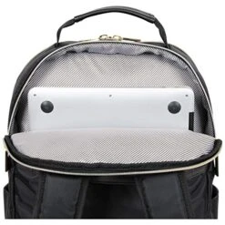 Kenneth Cole Reaction Women's Chelsea Luggage Chevron Softside 8-Wheel Spinner Expandable Suitcase Collection, Black, 2pc Bundle (Carry On+Backpack) -Vera Bradley Shop 51M1u7np4dL