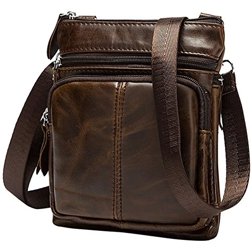 Berchirly Small Vintage Real Leather Travel Shoulder Bag Crossbody Handbag 5 Berchirly Small Vintage Real Leather Travel Shoulder Bag Crossbody Handbag - Image 3